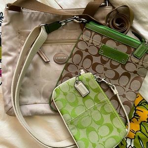 Coach Purses - 2 crossbody bags and wristlet